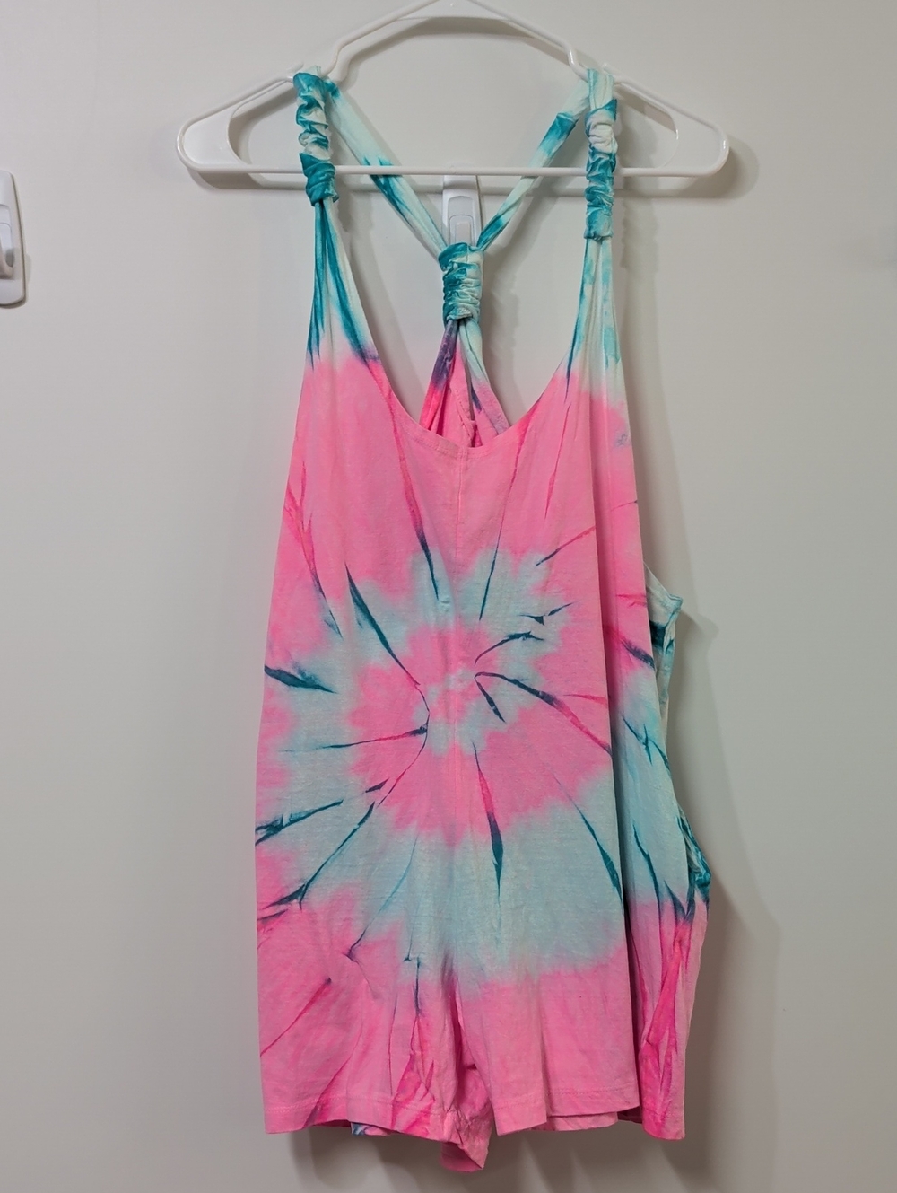 Tie Dye Life Pink & Blue Tie-Dye Romper Size Small NWOT